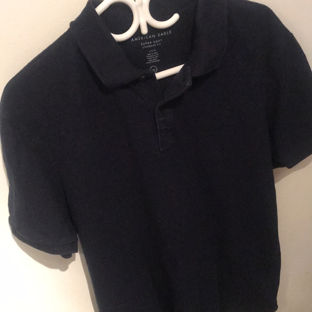 American Eagle Super Soft Dark Blue Standard Fit Polo very sharp!!